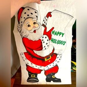 Vintage Santa Felt Banner